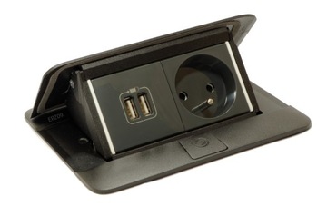 Gniazda chowane w blat USB Legrand 654002 czarny