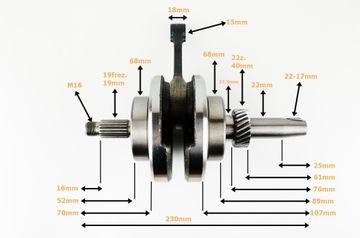 КОЛЕНВАЛ ATV 150 CCM (57MM) 150cc мотоцикла