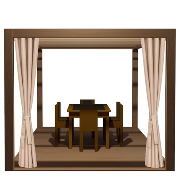 ZASŁONA OGRODOWA DO ALTANY 200X220 - BEŻOWY