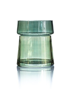 WAZON IRYZOWANY ZIELONY KROSNO LSA HANDMADE UNIKAT 15 cm