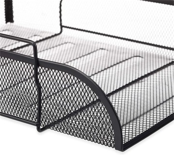 Письменный стол Essential - элегантный металлический ящик, черная сетка