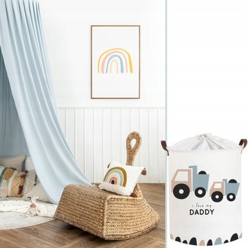 ЗАКРЫТАЯ КОРЗИНКА ДЛЯ ИГРУШЕК-ОРГАНИЗАТОР I LOVE DADDY PREMIUM XL 43л