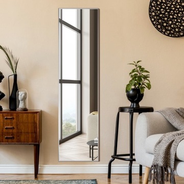 Зеркало стоячее или подвесное, серебряная рама, 160 x 40 см COSTWAY