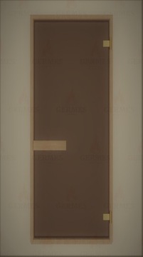 Стеклянная дверь для сауны, 2 петли, 190/69 АКЦИИ
