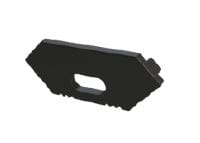 ZAŚ CZARNA Z OTWOREM PROFILU ALUMINIOWEGO LED GLC1