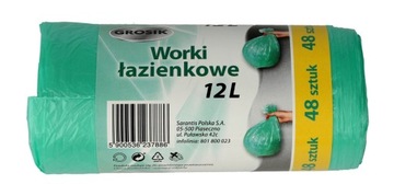 Sarantis Jan Niezbędny Grosik Worki na śmieci łazienkowe 12L 1op.-48szt