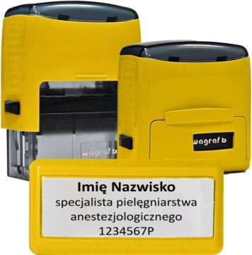 PIECZĄTKA FIRMOWA, IMIENNA, LEKARSKA - twoje LOGO - Wagraf B2s do 4 wersów
