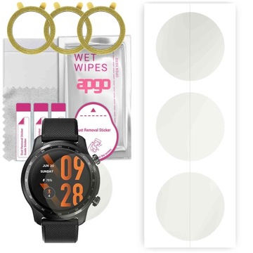 3x Folia hydrożelowa MATOWA apgo do Mobvoi TicWatch Pro 3 Ultra, ochronna