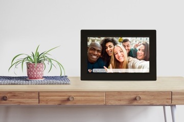 Цифровая фоторамка FRAMEO Wi-Fi Denver PFF-1015B с функцией ЧАСЫ и ПОГОДА