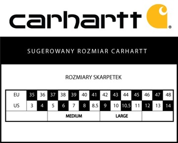 Skarpety robocze z bawełny Carhartt 3pary 42-45