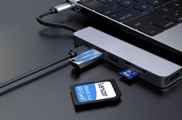 Адаптер HUB 6in1 USB-C HDMI 4K SD Macbook Pro / Air