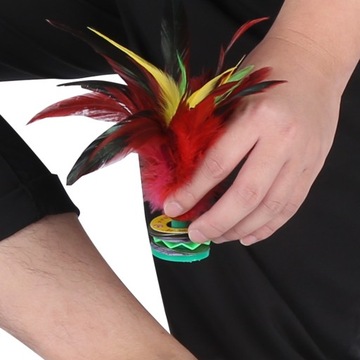 5 шт., высота 20 см, волан с перьями ручной работы