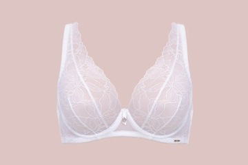 75D * BIUSTONOSZ ALLES GLOW BRALETTE BRALETKA SOFT BIEL MIĘKKI KORONKOWY