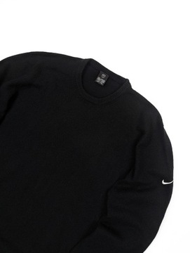 Nike golf czarny sweter wełniany L logo..