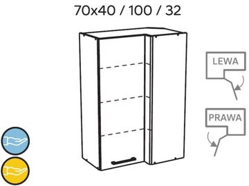 WRP70x40/100 - Подвесной шкаф KamMono F7
