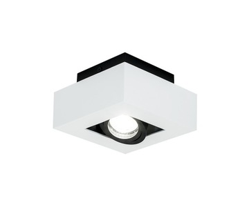 Одиночный квадратный белый потолочный светильник накладного монтажа