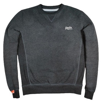 SUPERDRY Bluza Męska Crew Neck Logo Szara r. M