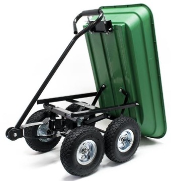 4-КОЛЕСНАЯ САДОВАЯ ТРАНСПОРТНАЯ ТЕЛЕЖКА 200кг 75л.