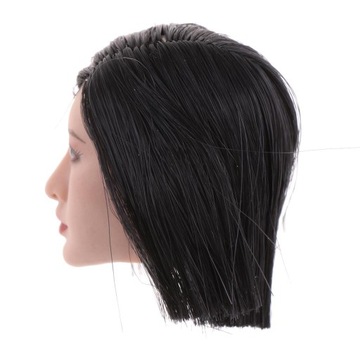 1/6 скульптура головы с короткими волосами черного цвета для