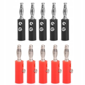 4mm izolowane wtyki bananowe złącza Jack 10szt cze