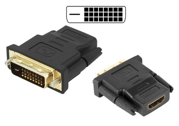 dwustronny ADAPTER DVI M HDMI F MĘSKI DAMSKI