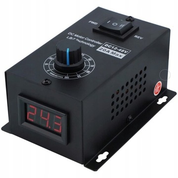 Regulator obrotów silnika DC PWM 12-48V 20A silnik