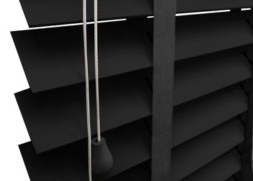 ŻALUZJE CZARNY DREWNIANE 50mm 260x40