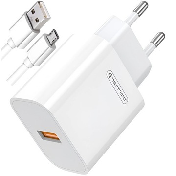 SZYBKA ŁADOWARKA SIECIOWA DO TELEFONU KOSTKA 22.5W + Kabel MicroUSB
