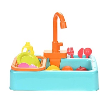 Kitchen Sink Toy Zlewozmywak Zestaw do zmywania naczyń Toys Green