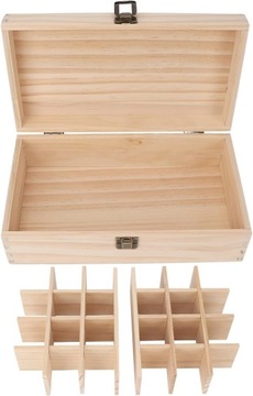 Бамбуковый ящик для хранения эфирного масла, мешочек на 24 сетки