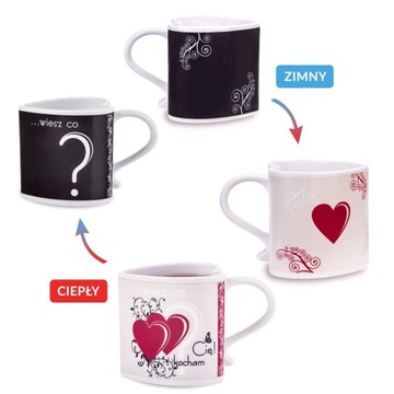 ZASKAKUJĄCY KUBEK WALENTYNKOWY IDEALNY NA PREZENT 300 ML PORCELANA