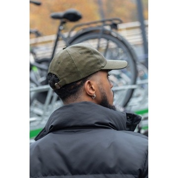 Бейсболка из переработанного материала, зеленая, 280 г/м2 — 12 x Ø 18,5