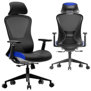 Ergonomiczne krzesło biurowe, podłokietnik 3D wsparcie lędźwiowego