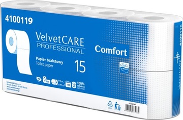 Туалетная бумага VelvetCARE 64шт БЕЛАЯ мягкая 118