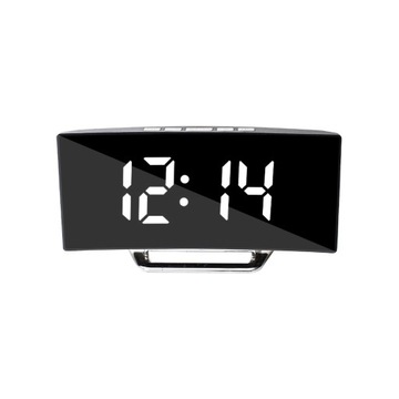 ЦИФРОВОЙ БУДИЛЬНИК ЭЛЕКТРОННЫЕ СВЕТОДИОДНЫЕ ЧАСЫ НАПОЛЬНОЕ ЗЕРКАЛО + ТЕРМОМЕТР