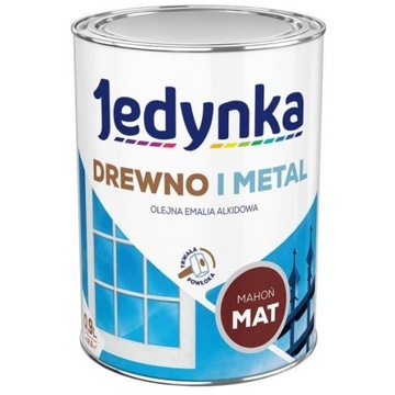 Emalia alkidowa JEDYNKA 0,9l mahoń mat