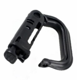 ПЛАСТИКОВЫЙ КАРАБИН D С ЗАМКОМ MOLLE, ЧЕРНЫЙ