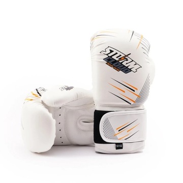 StormCloud Rękawice bokserskie StarFall Biało-Żółte 8oz