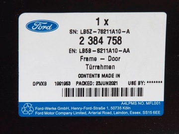 ПЕРЕДНЯЯ ПРАВАЯ РАМКА EXPLORER 2020-