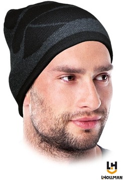 Czapka zimowa ocieplana CZ-URBAN Szaro-Czarna