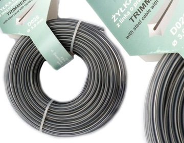 ŻYŁKA TNĄCA DO KOSY PODKASZARKI 3,0mm 15m z DRUTEM