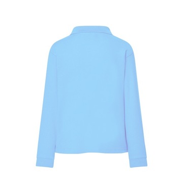 ДЕТСКАЯ ФУТБОЛКА ПОЛО С ДЛИННЫМ РУКАВОМ СИНЯЯ 12/14