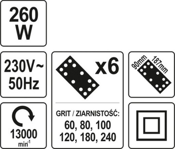 Szlifierka oscylacyjna 260W