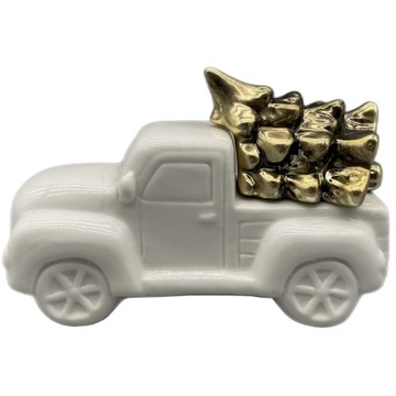 Декоративная новогодняя машина с елкой 12 см.