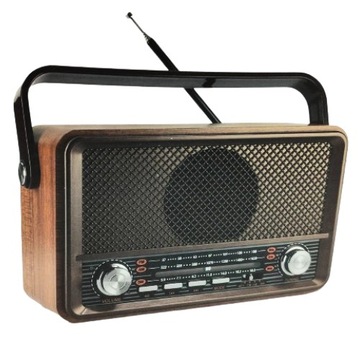 Radio sieciowe FM Hykker RETRO bezprzewodowe na bluetooth Vintage lata 60