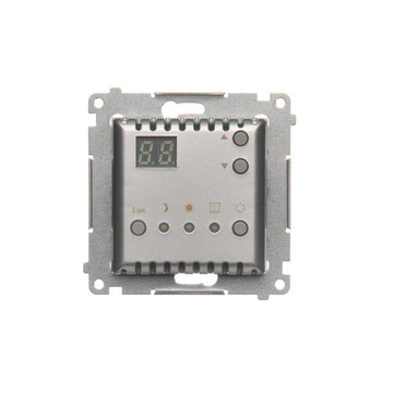 SIMON 54 SREBRNY MAT REGULATOR TEMPERATURY Z CZUJ. WEWN. I LCD DTRNW.01/43