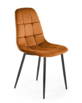Krzesło K417 Cynamonowy VELVET nogi czarne / Halmar