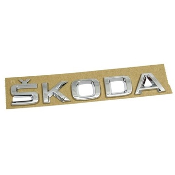 SKODA EMBLEMAT ZNACZEK NAPIS TYŁ klapę