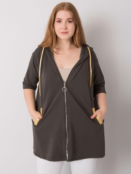 BLUZA DAMSKA bawełna PLUS SIZE KAPTUREM rozpinana