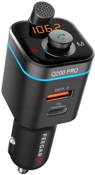 FEEGAR FM-передатчик, зарядное устройство Bluetooth QC 4.0 PD